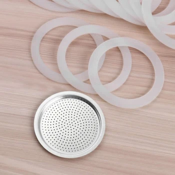 Силиконовая прокладка Силиконовое кольцо Уплотнительное кольцо Алюминиевое Легко моющиеся фильтры для кофейника для эспрессо Для Moka Pot Абсолютно новые