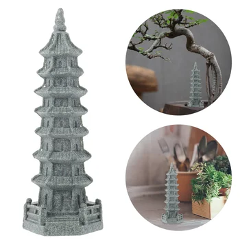 Сад Пагоды, декор в виде миниатюрной статуи, украшения в виде башни, мини-дзен-орнамент, японские фонари Бонсай, Азиатская скульптура, украшение