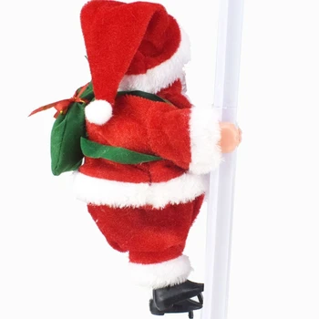 Рождественская лестница для лазания, Плюшевый Электрический Санта, Автоматическое встряхивание Детских подарков, Домашний Рождественский декор