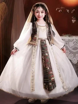Китайское платье принцессы Западного региона для девочек Ханфу, юбка в китайском стиле, комплект детского танцевального платья для девочек