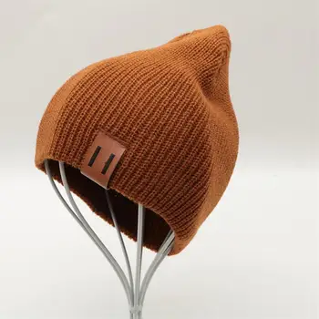 Осенне-зимняя шапка, Осенняя детская шапка, вязаная эластичная ветрозащитная зимняя шапка для детей, взрослых, уютная устойчивая шапочка на каждый день.