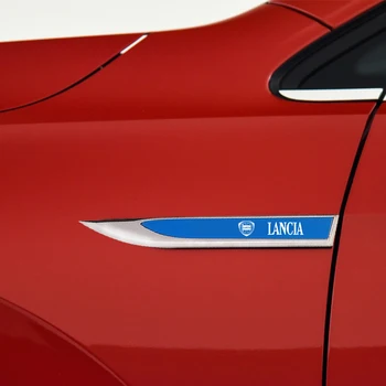 2ШТ 3D Металлическая Эмблема Значок Бокового Украшения Кузова Автомобиля Наклейка Для Lancia Delta III Musa Phedra Thesis Voyager Ypsilon 843 846