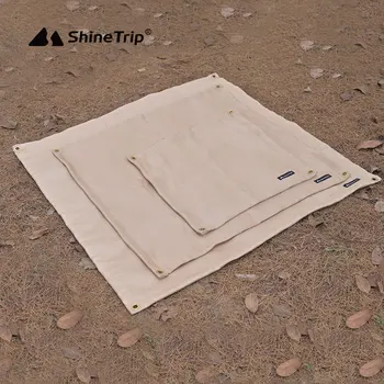 ShineTrip A366 Для кемпинга на открытом воздухе Классическая Волокнистая Огнестойкая ткань, Термостойкий изоляционный коврик для пикника с барбекю