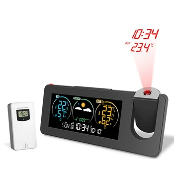 ZX3538 Новые Электронные Проекционные Часы Метеостанция Прогноз Погоды Температура И Влажность Цифровой Будильник Простой В использовании