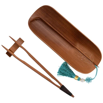 Бамбуковый совок для чая Кофейные инструменты ручной работы Винтажный Набор чайных аксессуаров Chahe Tea Needle Набор Чайной посуды