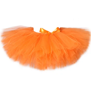 Оранжевая юбка-пачка для девочек, Пышные балетные танцевальные юбки для девочек, детская юбка-пачка, Детская Фатиновая нижняя юбка для вечеринки по случаю дня рождения, Юбка для девочки