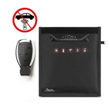 Чехол для защиты сигналов RFID, сумка для блокировки сигналов антирадиации, телефон, Ключи от машины, сумка для хранения с защитой от радиации, черный Faraday Ba