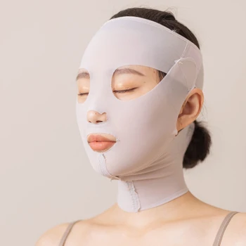 3D Многоразовая дышащая Косметическая женская повязка против морщин для похудения V Shaper Маска для сна с полной подтяжкой лица