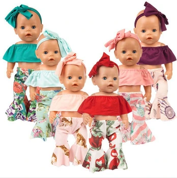 Комплект одежды для кукол размером 17 дюймов на 43 см, одежда для новорожденных кукол, аксессуары для кукол