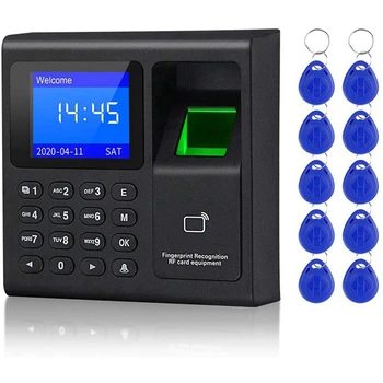 2X Биометрическая система контроля доступа RFID RFID-клавиатура USB-система отпечатков пальцев, электронные часы для учета рабочего времени