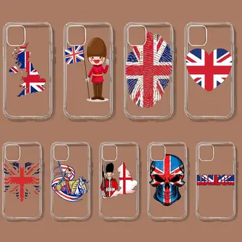 Великобритания Флаг Англии Чехол Для Телефона Xiaomi10T 11 Note10 Redmi7 8 9 S Pro K40 Poco3 С Прозрачной Оболочкой