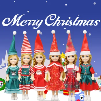 Новая Рождественская одежда, кукольная одежда, аксессуары для кукольной одежды, одежда и головные уборы