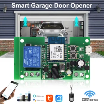 WIFI Умный контроллер открывания гаражных ворот Smart Switch Пульт дистанционного управления гаражными воротами Голосовое управление открытием Tuya Alexa Google Home