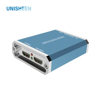 UNISHEEN 2160p Бесплатный Драйвер HDMI Loop Video Capture Card Box Grabber Recorder UHD USB3.0 Dongle Game Прямая трансляция Конференции