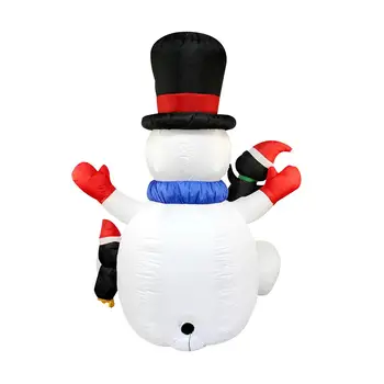 Рождественская надувная игрушка-снеговик с разноцветными огнями Рождественский надувной снеговик для вечеринки на открытом воздухе, в саду, во дворе для отдыха