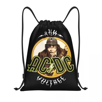 Музыкальный рюкзак с завязками в стиле хэви-метал, спортивная спортивная сумка для женщин и мужчин, Тренировочный рюкзак австралийской рок-группы AC DC