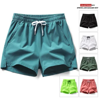 [Нейлон 70D] Жаркие летние спортивные шорты, штаны для бега, брюки-тройки, мужские и женские карманы на молнии, шорты для пары, вне