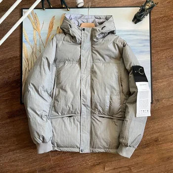 Модный итальянский бренд cp нейлон металлический пуховик хлопчатобумажное пальто