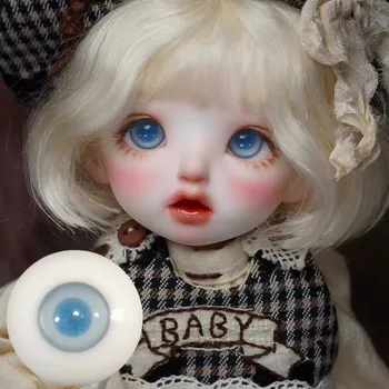 Бусина для глаз куклы BJD Подходит для маленькой куклы с радужной оболочкой 12мм14мм16мм со стеклянными глазами, натуральные серовато-голубые аксессуары для кукол