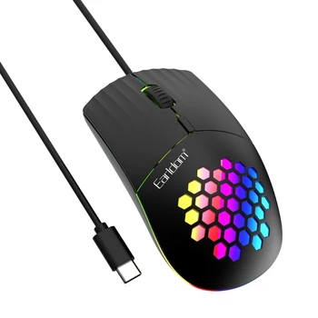 Эргономичная игровая мышь Type C с RGB подсветкой 4 кнопки и настраиваемый Dropship разрешением 1600 точек на дюйм