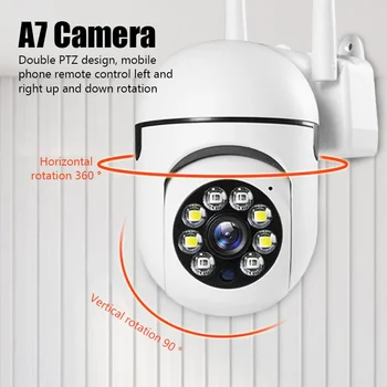 Беспроводная камера наблюдения Chanmakers A7, домофон на 360 градусов, камера домашней безопасности 1080P, удаленная камера ночного видения HD
