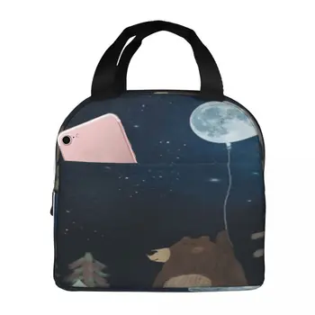 Лунный шар Bri B Ланч-тотализатор Kawaii Bag Cute Lunch Bag Lunch Box Thermal