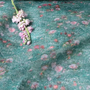 Высококачественная ткань для шитья из чистого рами с принтом Моне Стеклянная Роза telas Dress, брюки-халат, рубашка