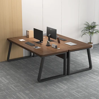 Простой стол, современный компьютер, простой офисный стол, стол для персонала и комбинация стула