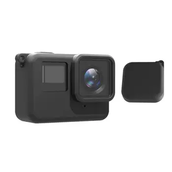 Защитная пленка для экшн-камер Силиконовая крышка объектива и футляра для камеры, обернутая по краям моющимся мягким защитным чехлом для экшн-камер