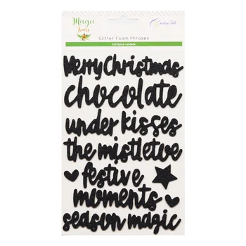 Творческий путь, пенопластовые наклейки, блестящие украшения, самоклеящиеся рождественские поделки для скрапбукинга, изготовление открыток, украшение журналов