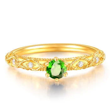 MIQIAO, желтое золото 18 Карат, хрустальный камень, роскошные полные кольца для женщин, свадебный подарок пары Друзей, модные украшения в стиле Бохо