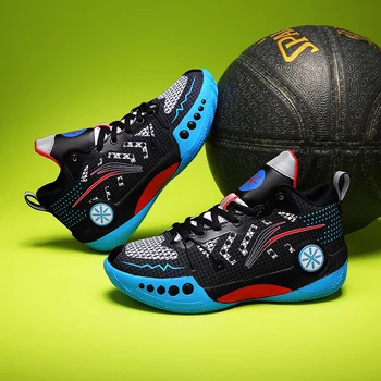 Детская баскетбольная обувь, дышащая спортивная обувь для мальчиков, обувь для бега для девочек, Детская спортивная обувь, нескользящая повседневная спортивная обувь