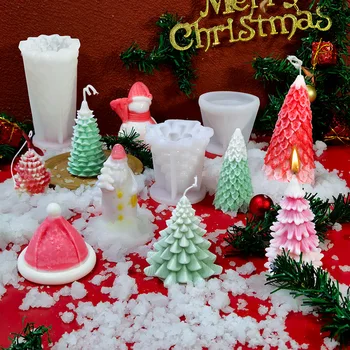 Пряничный Человечек, Рождественская Елка, ароматическая свеча, Силиконовая форма, Снежинка, шоколад, форма для мыла ручной работы, форма для клея
