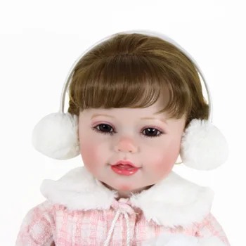 Reborn Babyl-22-дюймовая зимняя мечта с зимним костюмом и наушниками и 3D нарисованной кожей, видимыми венами на цельном виниле с укоренившимися волосами
