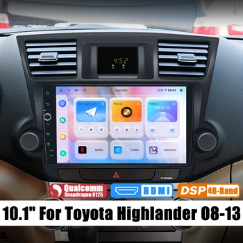 Радуясь новейшему 10,1-дюймовому автомобильному радио, аудиомузыкальной системе, головному устройству с поддержкой 4G Carplay и Android Auto для Toyota Highlander 2008-2013 гг.
