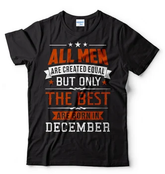 Мужская одежда из 100% хлопка, топы, футболка в подарок на день рождения, в декабре рождаются только лучшие, футболка в подарок на Рождество, классическая футболка