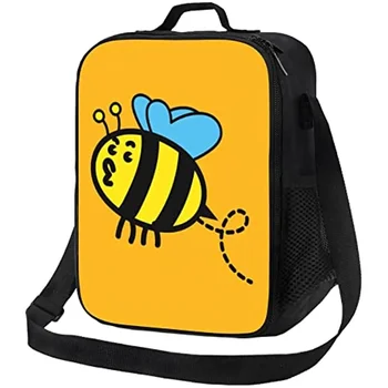 Сумка для ланча Bees для мужчин, женщин, детей, регулируемый плечевой ремень, коробка для ланча для работы, школы, пикника, герметичная сумка-тоут, изолированная сумка