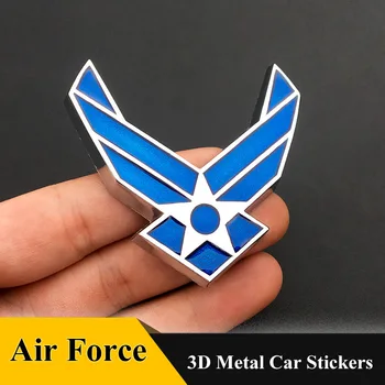 3D Металлическая наклейка на автомобиль ВВС США, эмблема, значок для гриля, автомобильный стайлинг для AUDI BMW TOYOTA Suzuki Chevrolet HONDA VOLVO FORD Cadillac.