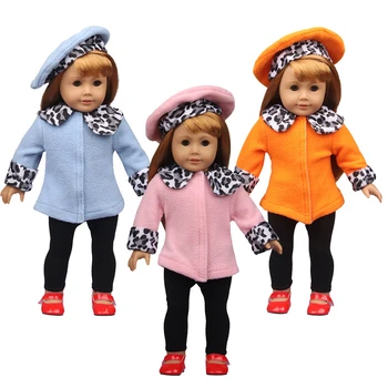Одежда для Куклы Baby Doll 43 См 17-18 Дюймов, Теплое Шерстяное Пальто со Шляпой, Рождественский Костюм, Юбка для 13-дюймовых Кукол Reborn
