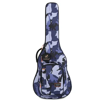 40/41-дюймовая сумка для гитары, 14-миллиметровая губчатая подушка, Двойные ремни, 600D Водонепроницаемая ткань Оксфорд, Камуфляжный мягкий чехол для гитары, рюкзак