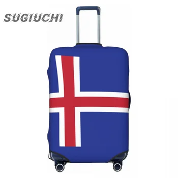 Чехол для багажа с флагом Исландии, аксессуары для путешествий, эластичный пылезащитный чехол с принтом, сумка-тележка, защитный чехол