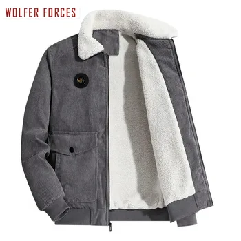 Вельветовая куртка, зимняя куртка оверсайз, технологичная ветровка в стиле милитари с застежкой-молнией, ветровка-кардиган, бомбер