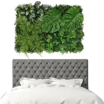 Большие панели зелени размером 16x24 дюйма, фон для травяной стены, панели для живой изгороди, экран для уединения с защитой от ультрафиолета, искусственный декор