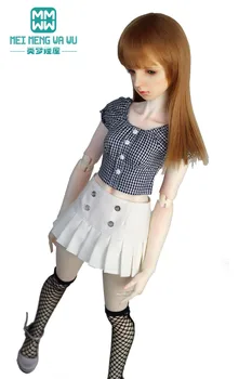 Одежда для кукол BJD 58-60 см 1/3 BJD SD Куклы игрушки Кукла с шариковыми соединениями Модная клетчатая рубашка, мини-юбка, джинсы