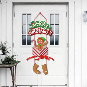 Счастливого Рождества Рождественское Украшение Новый Мультфильм Navidad Рождественский Кулон Праздничная Вечеринка Украшение Дома Дверные Завесы