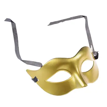 Унисекс Ретро Маскарадная маска для лица Венецианская маска Для мужчин и женщин Маскарадный костюм для вечеринки на Хэллоуин, Однотонный