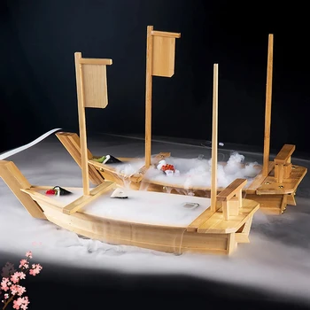 1 шт. Практичная портативная бамбуковая тарелка для суши в форме лодочки, практичный Поднос для закусок, блюдо для сервировки еды в ресторане Дома