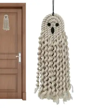 Маленькие украшения с привидениями, Призрачная подвеска с кисточками, реквизит для многоцелевых декоративных принадлежностей на Хэллоуин для гостиной на стене из дерева.