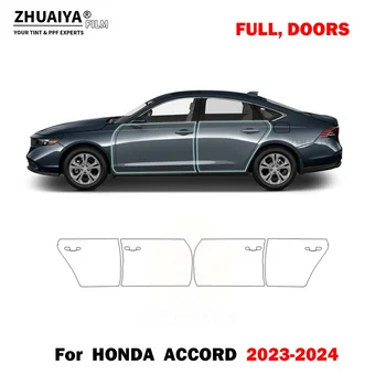 2023-2024 Для HONDA ACCORD FULL, комплект защитной пленки для дверей из ТПУ PPF, пленка для кузова автомобиля, автомобильные наклейки, аксессуары
