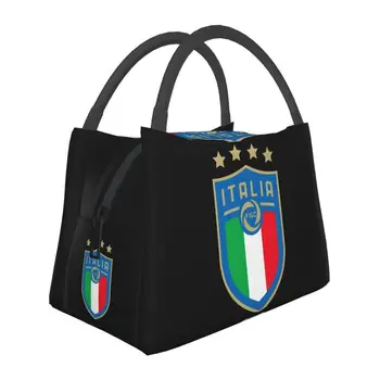 Italia Figc, изолированные сумки для ланча для женщин, Итальянский футбольный подарок, Портативный кулер, термобокс для Бенто, рабочая коробка для путешествий